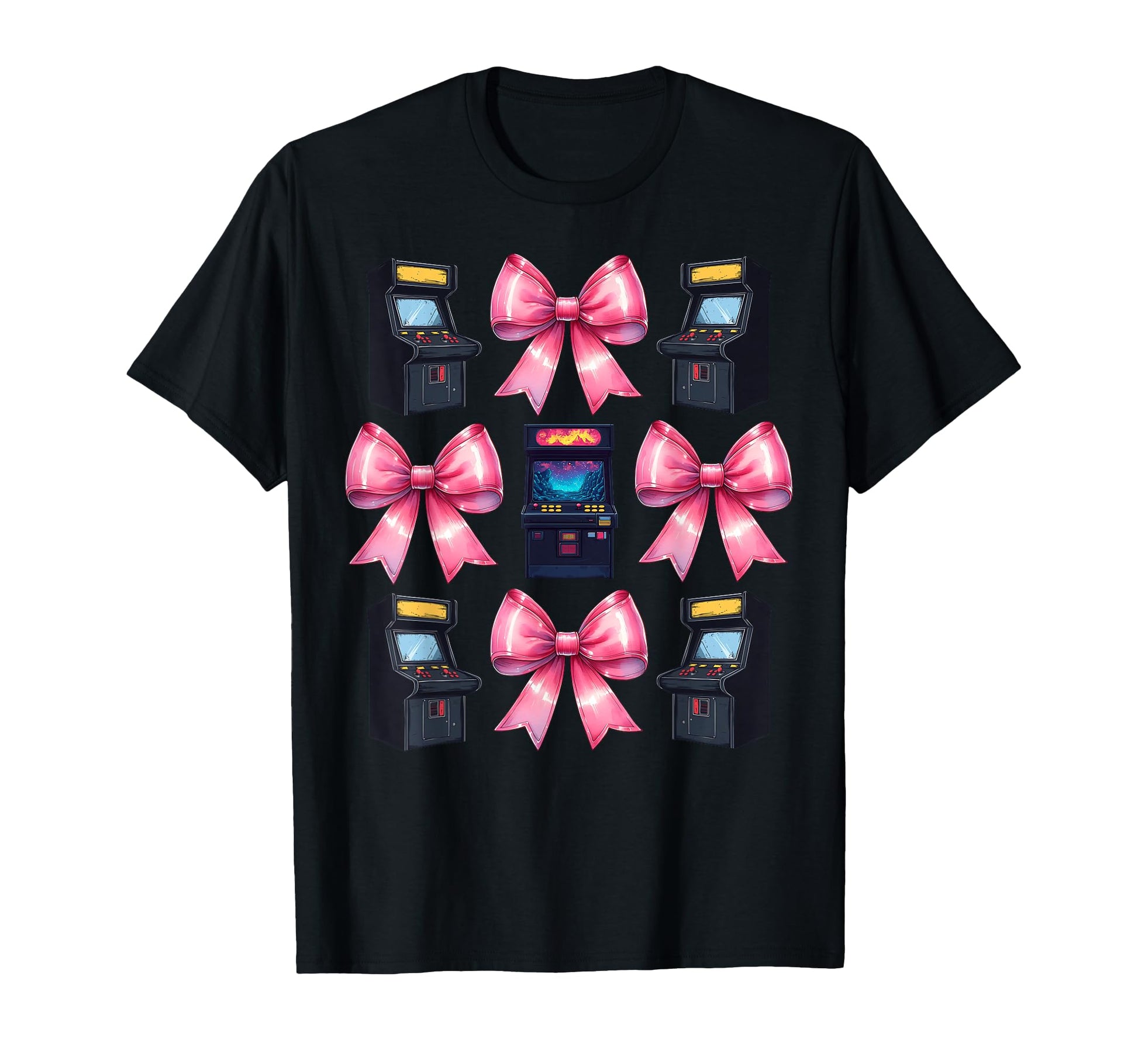 Coquette Bow Arcade Gaming Gamer Mothers T-Shirt - Streetwear Style Unisex - T-Shirt, Sweatshirt, Hoodie