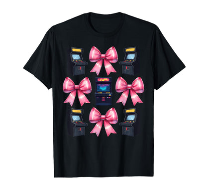 Coquette Bow Arcade Gaming Gamer Mothers T-Shirt - Streetwear Style Unisex - T-Shirt, Sweatshirt, Hoodie
