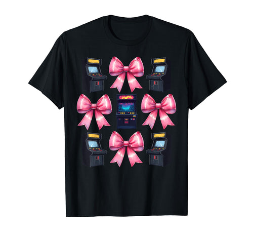 Coquette Bow Arcade Gaming Gamer Mothers T-Shirt - Streetwear Style Unisex - T-Shirt, Sweatshirt, Hoodie