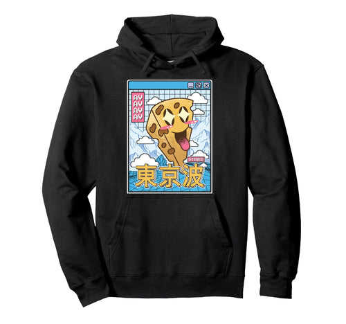 Happy Cheese Vaporwave Grid Landscape Hoodie - Graphic Print Men Women - T-Shirt, Sweatshirt, Hoodie