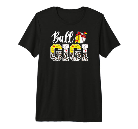 Ball Gigi Leopard Baseball T-Shirt - Fun Novelty Design for Adults - T-Shirt, Sweatshirt, Hoodie