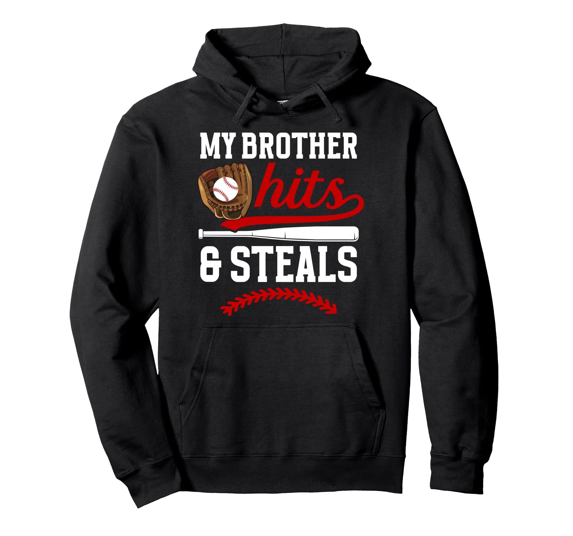 Funny Baseball Brother Baseball Player Hoodie - Trendy Graphic Men Women - T-Shirt, Sweatshirt, Hoodie