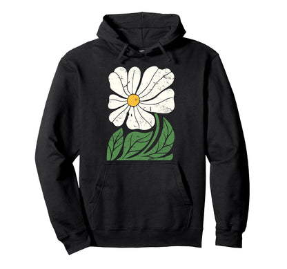 Boho Aesthetic Matisse Flower Hoodie - Fun Novelty Design Men Women - T-Shirt, Sweatshirt, Hoodie