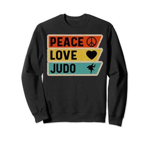 Distressed Peace Sign Love Judo Sweatshirt - Trendy Graphic Unisex - T-Shirt, Sweatshirt, Hoodie