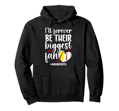 Their Biggest Fan Nana Both Baseball Hoodie - Fun Novelty Design Unisex - T-Shirt, Sweatshirt, Hoodie