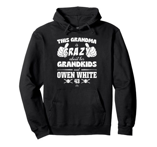 Grandma Crazy Owen White Texas Hoodie - Casual Everyday Wear for Adults - T-Shirt, Sweatshirt, Hoodie