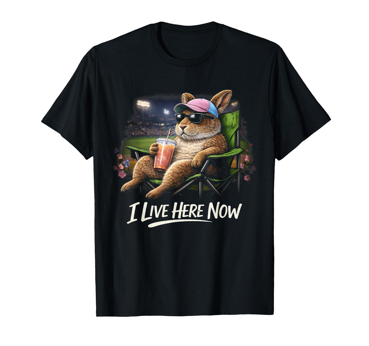 Funny Easter Bunny Ballfield T-Shirt - Custom Art Print for Adults - T-Shirt, Sweatshirt, Hoodie