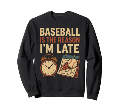 Baseball Mom Dugout Life Game Day Sweatshirt - Novelty Apparel for Adults - T-Shirt, Sweatshirt, Hoodie