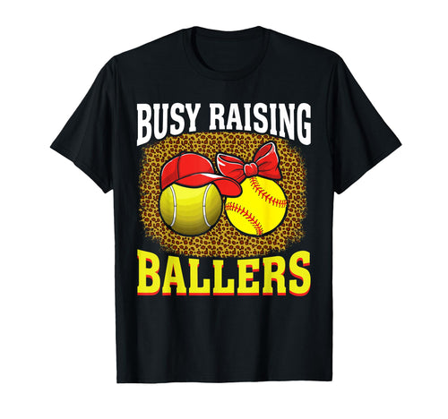 Busy Raising Ballers Tennis T-Shirt - Casual Everyday Wear for Adults - T-Shirt, Sweatshirt, Hoodie