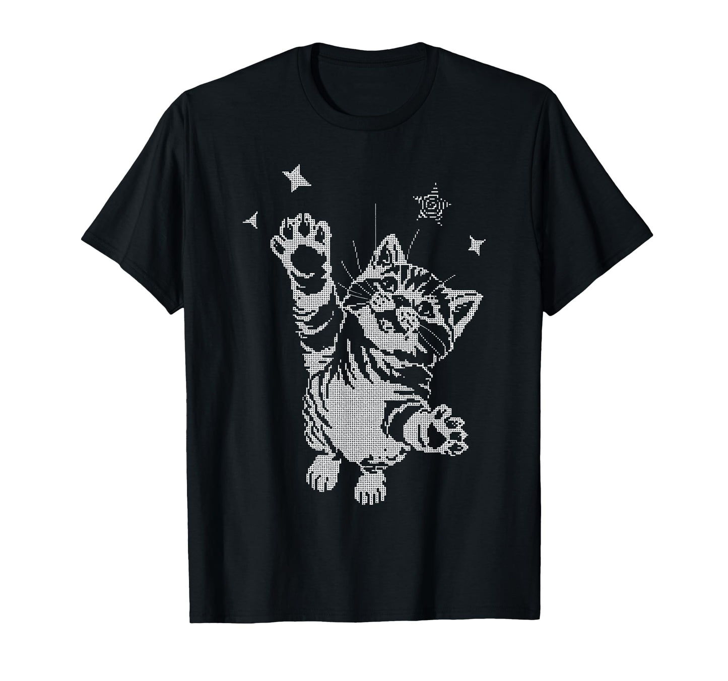 Y2K Cat Jumping Stars Silly 90S 2000S Grunge T-Shirt - Graphic Print Unisex - T-Shirt, Sweatshirt, Hoodie