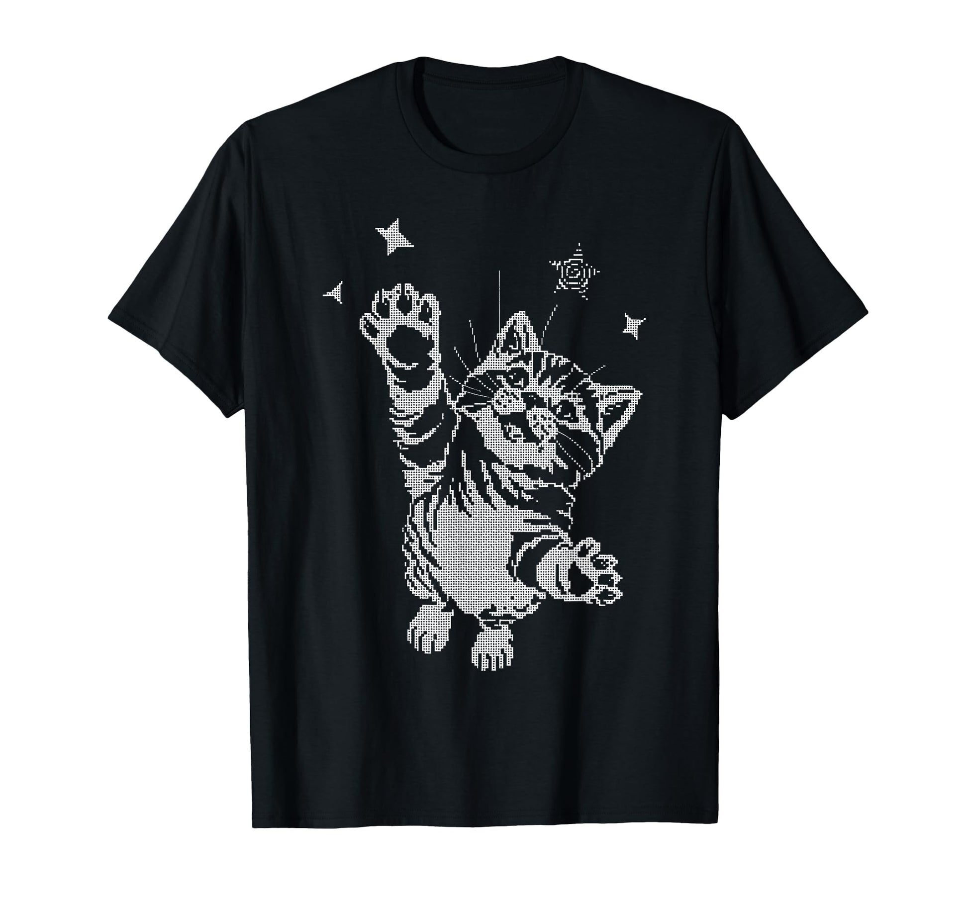 Y2K Cat Jumping Stars Silly 90S 2000S Grunge T-Shirt - Graphic Print Unisex - T-Shirt, Sweatshirt, Hoodie