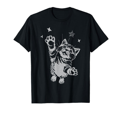Y2K Cat Jumping Stars Silly 90S 2000S Grunge T-Shirt - Graphic Print Unisex - T-Shirt, Sweatshirt, Hoodie