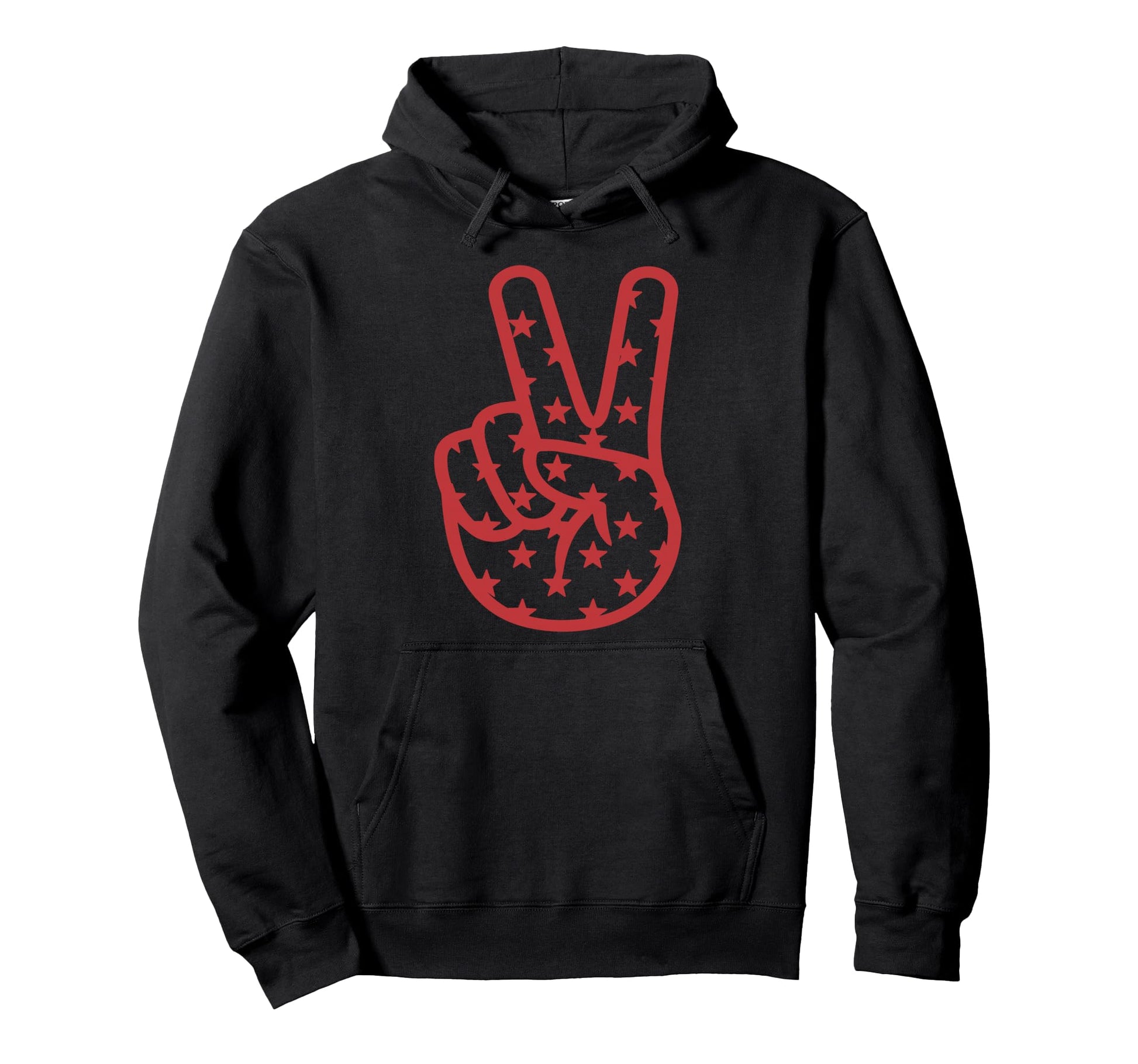 Peace Fingers Hippie Love Sign Peace Hoodie - Trendy Graphic for Adults - T-Shirt, Sweatshirt, Hoodie