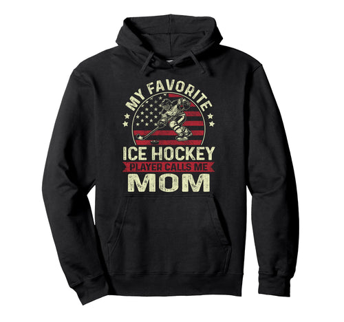 My Favorite Ice Hockey Player Calls Hoodie - Minimalist Print for Adults - T-Shirt, Sweatshirt, Hoodie