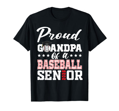 Proud Grandpa Baseball Senior 2026 T-Shirt - Trendy Graphic Men Women - T-Shirt, Sweatshirt, Hoodie