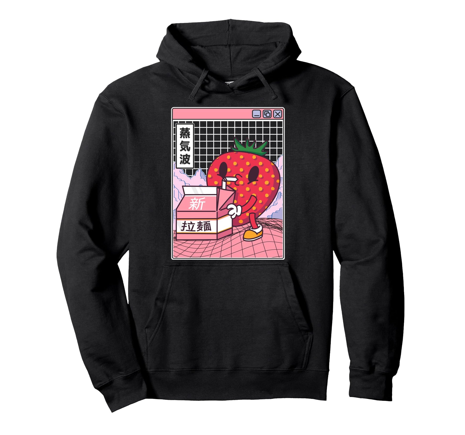 Strawberry Milk Digital Japan Otaku Anime Hoodie - Custom Art Print Unisex - T-Shirt, Sweatshirt, Hoodie