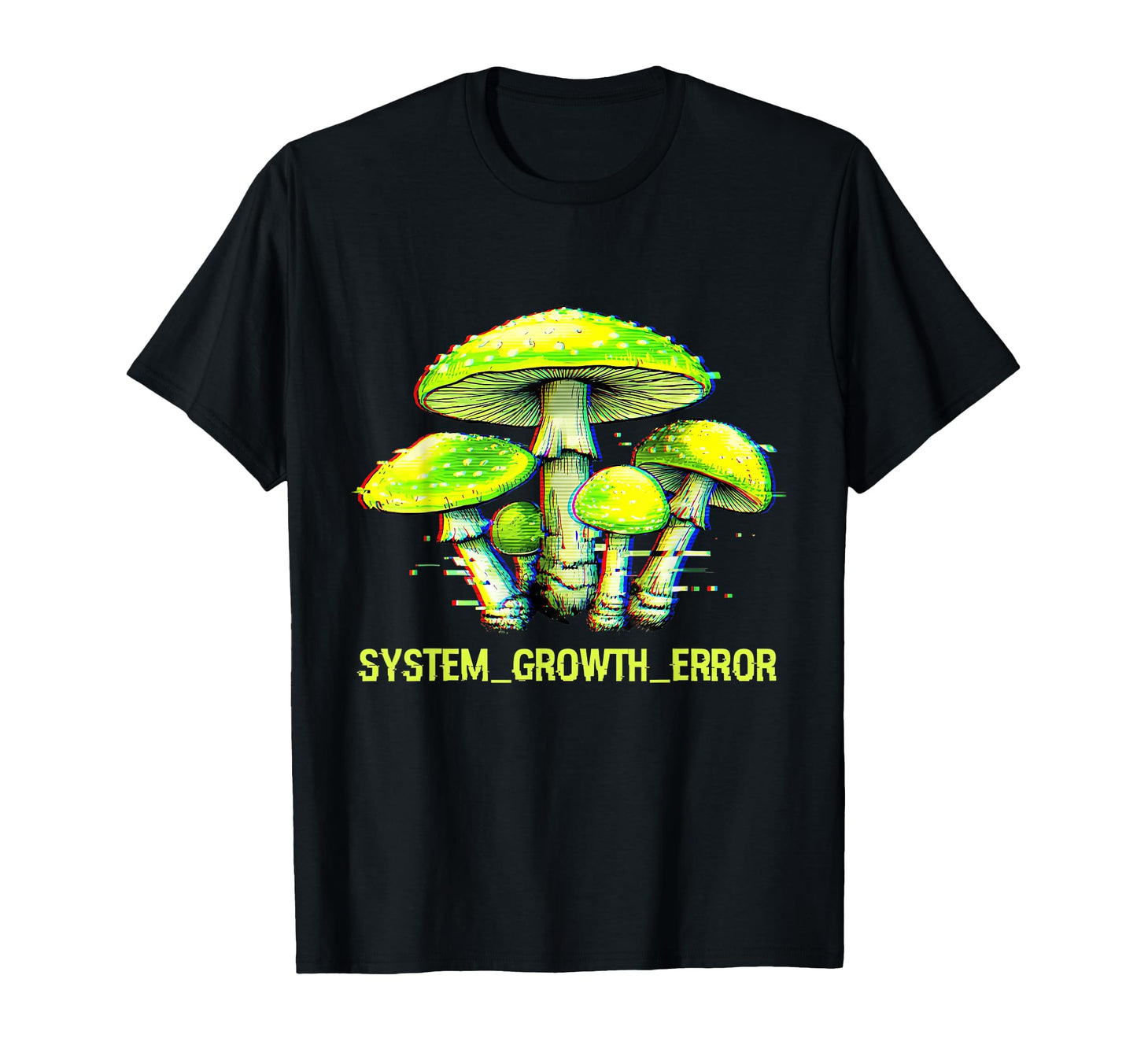 Glitch Mushroom Trippy Nature Aesthetic T-Shirt - Graphic Print Men Women - T-Shirt, Sweatshirt, Hoodie