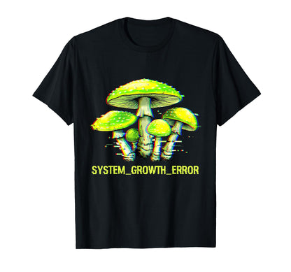 Glitch Mushroom Trippy Nature Aesthetic T-Shirt - Graphic Print Men Women - T-Shirt, Sweatshirt, Hoodie