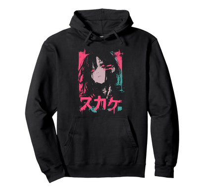 Goth Grunge Demon Anime Waifu Horror Hoodie - Novelty Apparel for Adults - T-Shirt, Sweatshirt, Hoodie