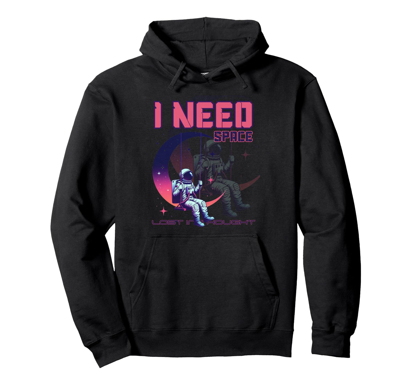 Astronaut Swing Moon Space Sad Aesthetic Hoodie - Custom Art Print Unisex - T-Shirt, Sweatshirt, Hoodie