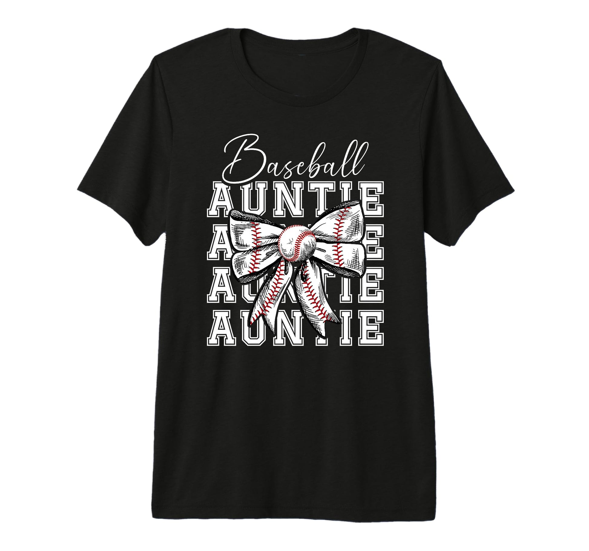 Baseball Auntie Coquette Baseball T-Shirt - Fun Novelty Design for Adults - T-Shirt, Sweatshirt, Hoodie