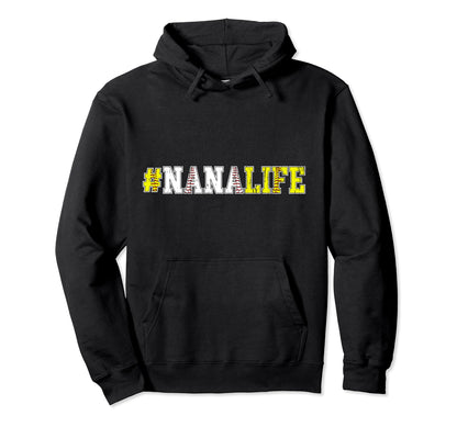 Softball Baseball Nana Life Baseball Hoodie - Trendy Graphic for Adults - T-Shirt, Sweatshirt, Hoodie