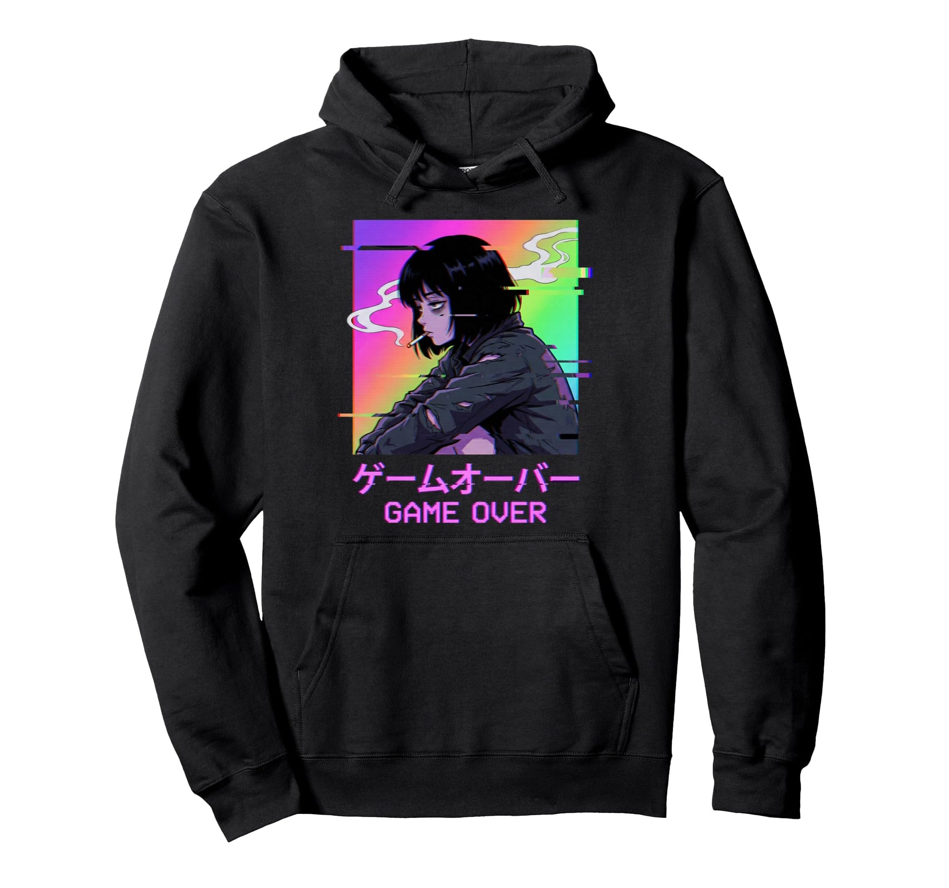 Sad Anime Vaporwave Egirl Eboy Edgy Hoodie - Fun Novelty Design Unisex - T-Shirt, Sweatshirt, Hoodie