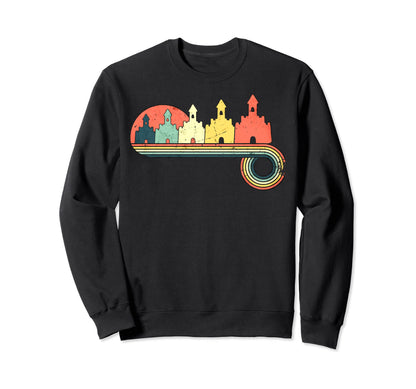 Sand Castle Sunset Rainbow Sweatshirt - Unique Graphic Unisex - T-Shirt, Sweatshirt, Hoodie