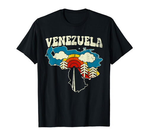 Venezuela Venezuelan Country Rainbow 70S T-Shirt - Trendy Graphic Unisex - T-Shirt, Sweatshirt, Hoodie