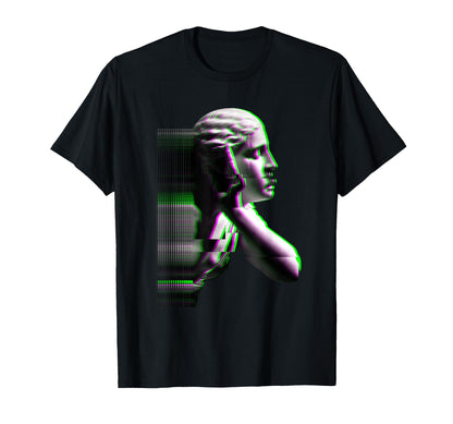 Vaporwave Retrowave Glitch Sculpture T-Shirt - Streetwear Style for Adults - T-Shirt, Sweatshirt, Hoodie