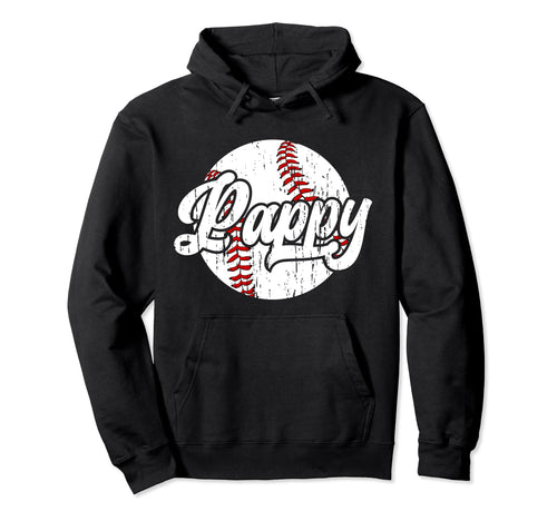 Pappy Proud Baseball Pappy Baseball Hoodie - Novelty Apparel for Adults - T-Shirt, Sweatshirt, Hoodie