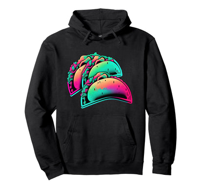 Tacos Vaporwave Pastel Aesthetic Hoodie - Fun Novelty Design for Adults - T-Shirt, Sweatshirt, Hoodie