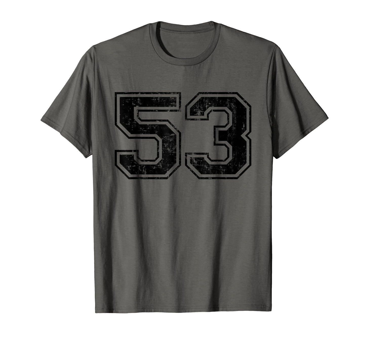 Number 53 Varsity Distressed Sport T-Shirt - Aesthetic Graphic Men Women - T-Shirt, Sweatshirt, Hoodie