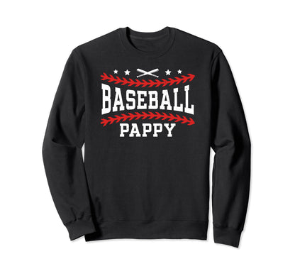 Baseball Pappy Best Grandpa Pappy Sweatshirt - Trendy Graphic for Adults - T-Shirt, Sweatshirt, Hoodie