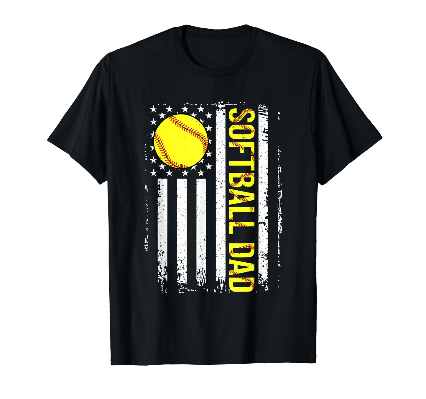 Softball Dad American Flag Ic Game Day T-Shirt - Streetwear Style Unisex - T-Shirt, Sweatshirt, Hoodie