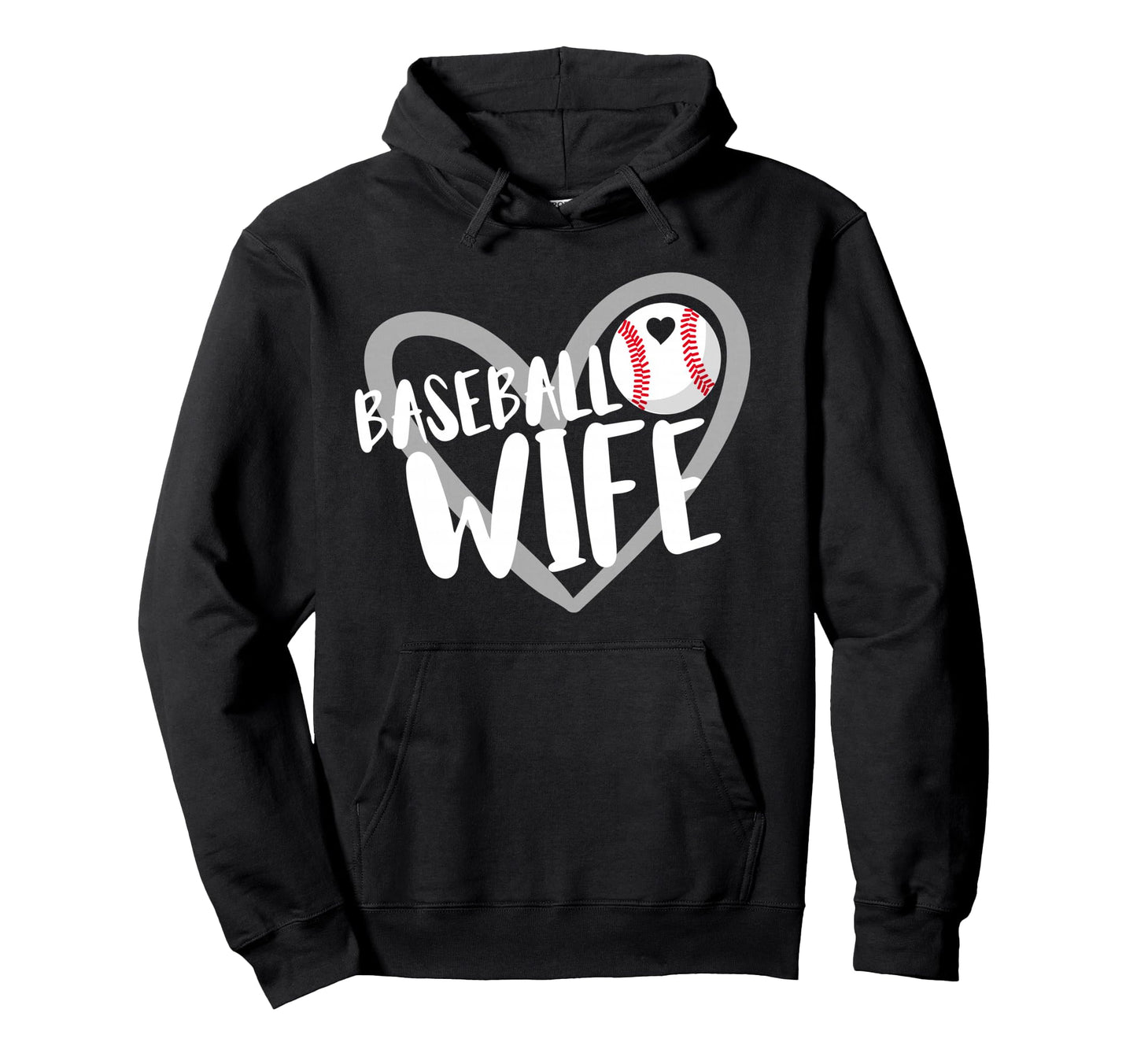 Baseball Wife Hoodie - Graphic Print Men Women - T-Shirt, Sweatshirt, Hoodie