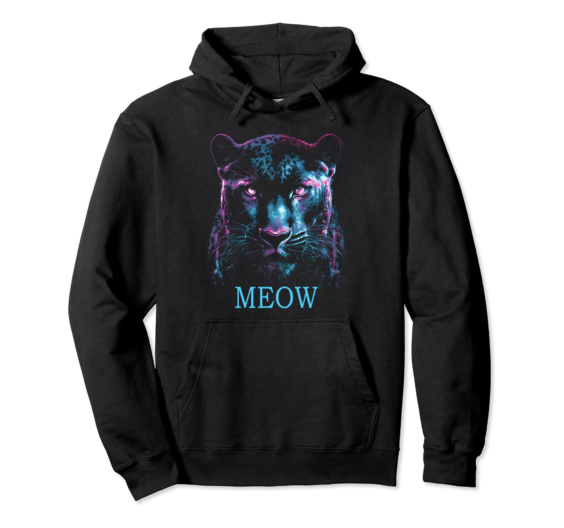 Panther Black Cyberpunk Aesthetic Hoodie - Fun Novelty Design Men Women - T-Shirt, Sweatshirt, Hoodie