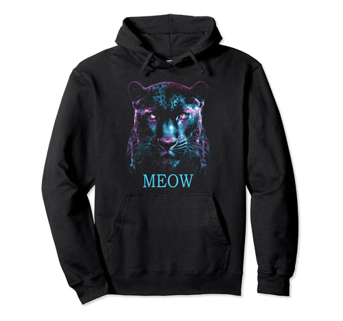Panther Black Cyberpunk Aesthetic Hoodie - Fun Novelty Design Men Women - T-Shirt, Sweatshirt, Hoodie
