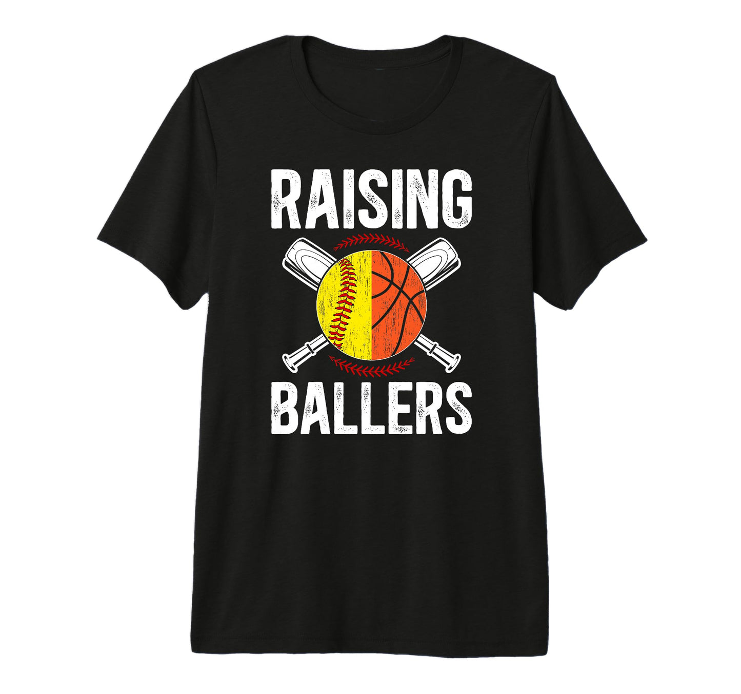 Mens Raising Ballers Basketball Softball T-Shirt - Novelty Apparel Unisex - T-Shirt, Sweatshirt, Hoodie