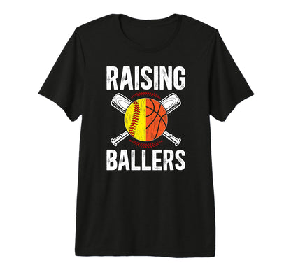 Mens Raising Ballers Basketball Softball T-Shirt - Novelty Apparel Unisex - T-Shirt, Sweatshirt, Hoodie