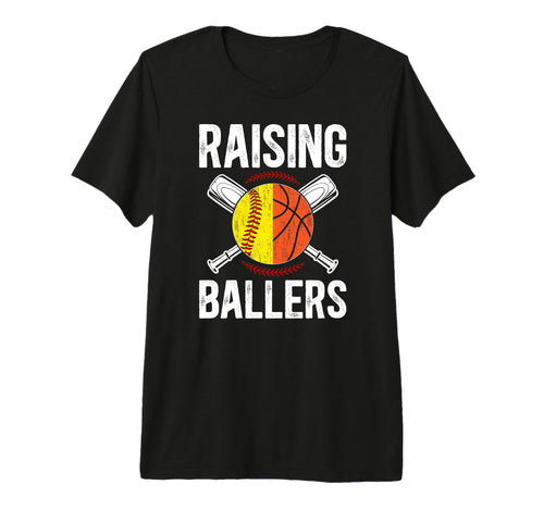 Mens Raising Ballers Basketball Softball T-Shirt - Novelty Apparel Unisex - T-Shirt, Sweatshirt, Hoodie