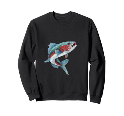 Rainbow Trout Fishing Sweatshirt - Minimalist Print Men Women - T-Shirt, Sweatshirt, Hoodie