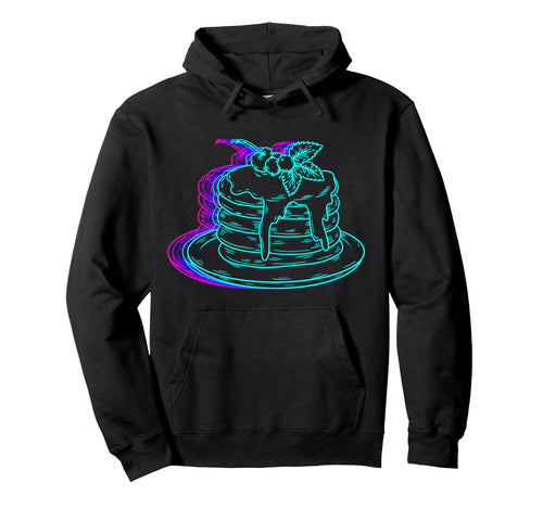 Pancake Food Vaporwave Hoodie - Unique Graphic for Adults - T-Shirt, Sweatshirt, Hoodie