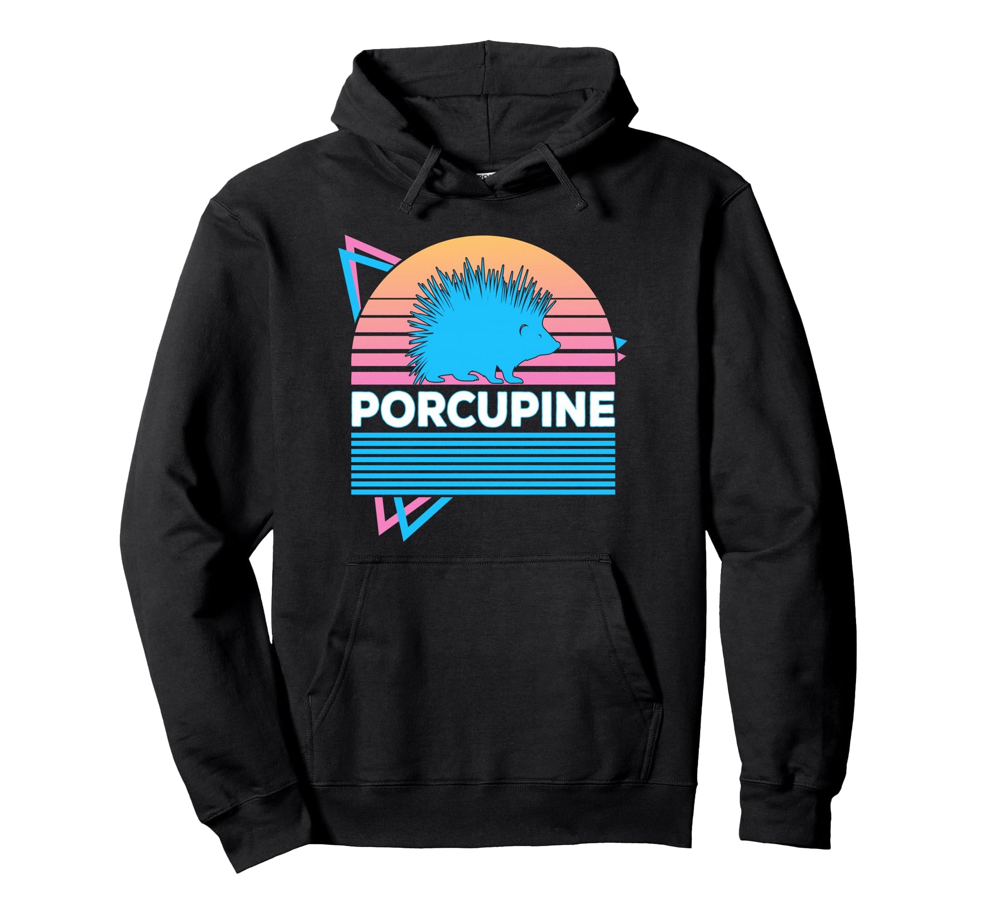 Porcupine Vaporwave Aesthetic Hoodie - Streetwear Style Men Women - T-Shirt, Sweatshirt, Hoodie