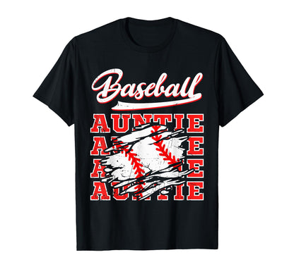 Baseball Auntie Sport Lover Aunt Ball T-Shirt - Unique Graphic Unisex - T-Shirt, Sweatshirt, Hoodie