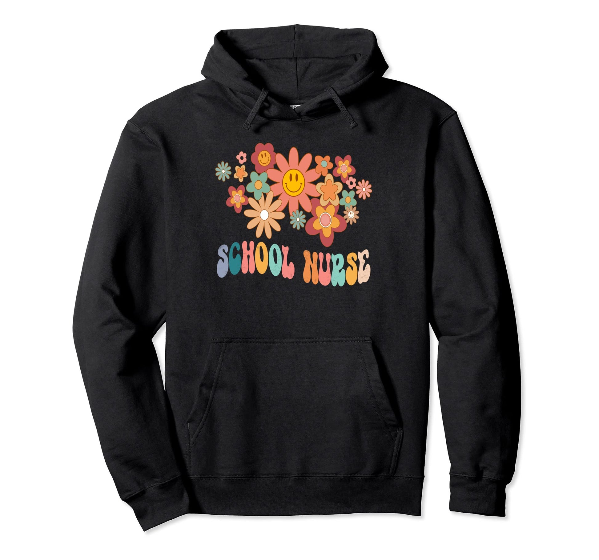Funny School Nurse Rainbow Back To Hoodie - Custom Art Print for Adults - T-Shirt, Sweatshirt, Hoodie