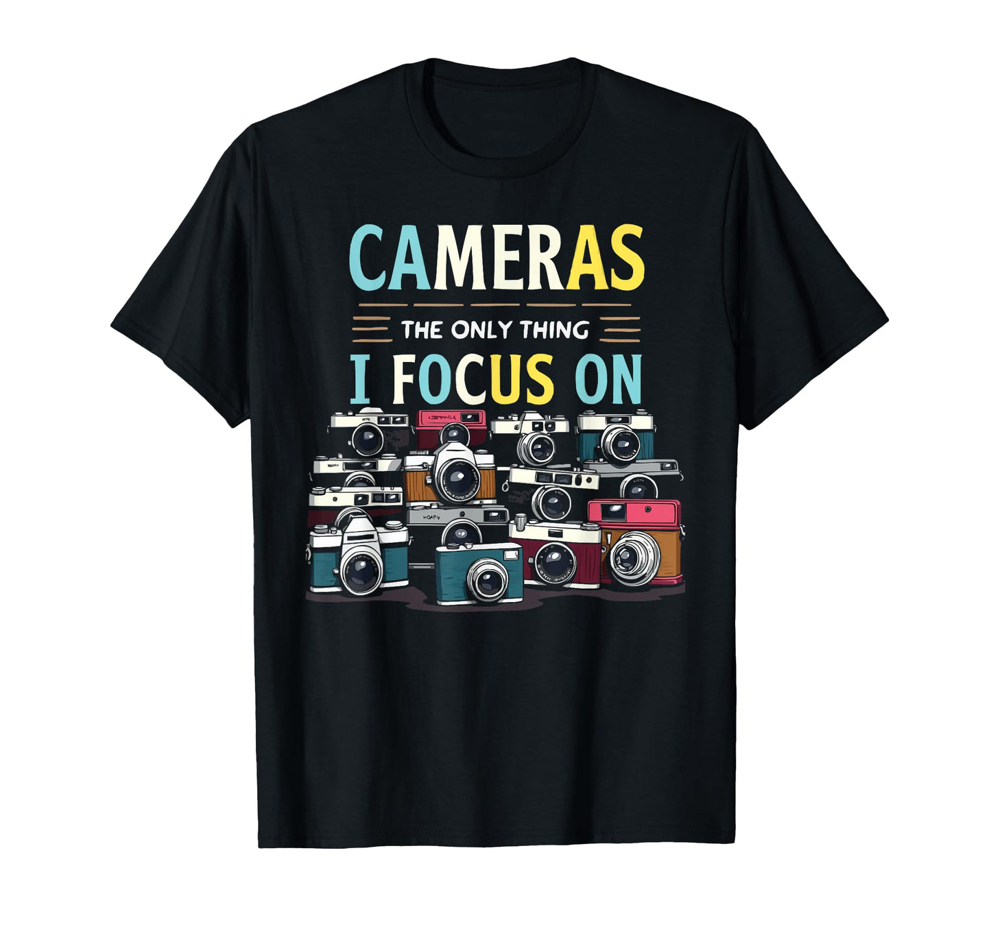 Camera Collector Cameraman Photography T-Shirt - Graphic Print Men Women - T-Shirt, Sweatshirt, Hoodie