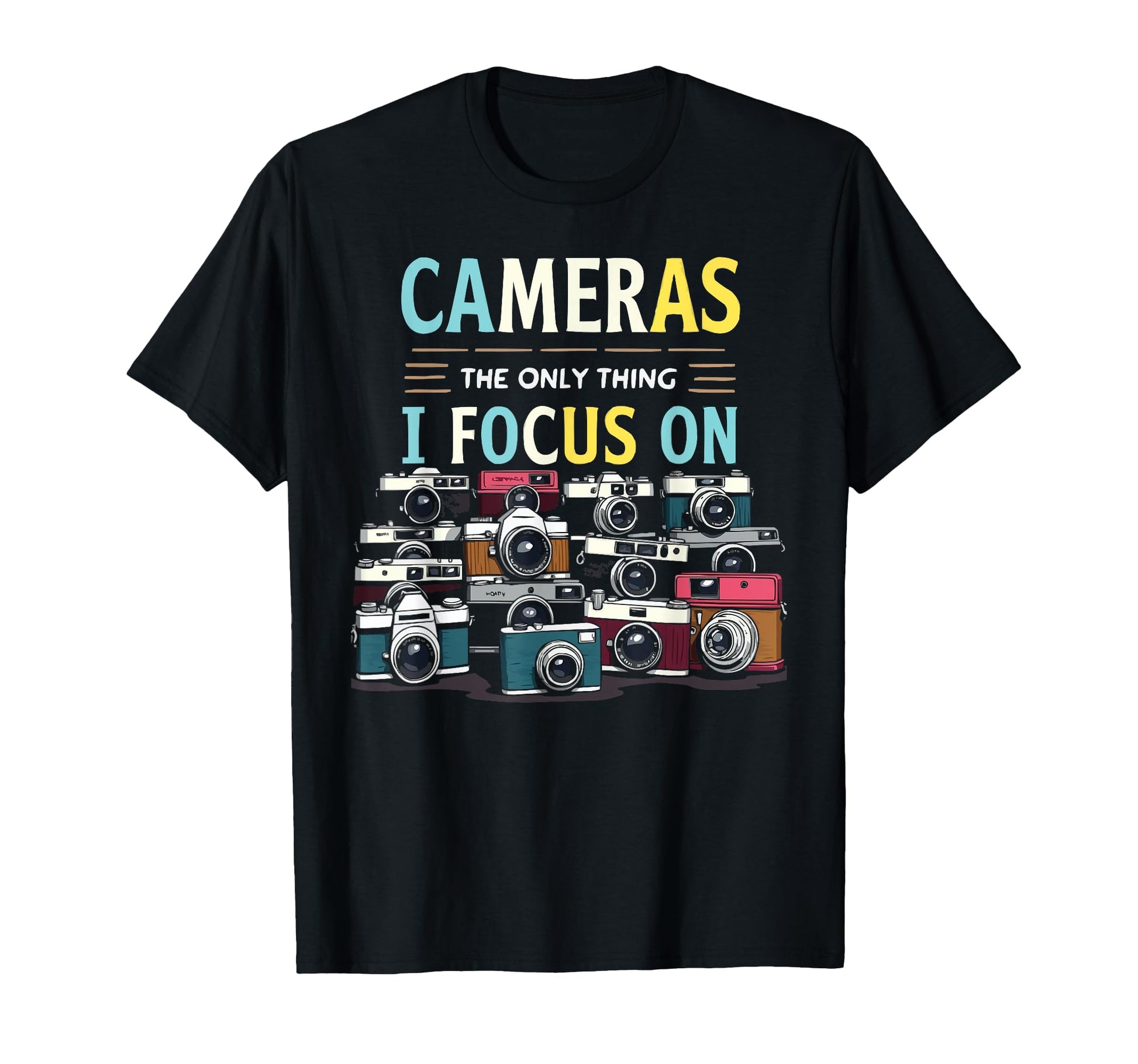 Camera Collector Cameraman Photography T-Shirt - Graphic Print Men Women - T-Shirt, Sweatshirt, Hoodie