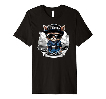 Lil Homie Lowrider Chicano Art West T-Shirt - Fun Novelty Design Men Women - T-Shirt, Sweatshirt, Hoodie