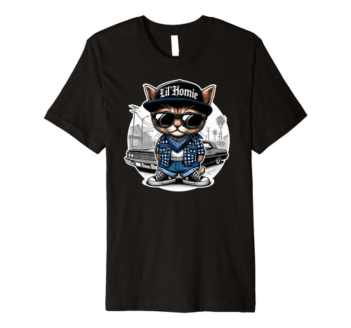 Lil Homie Lowrider Chicano Art West T-Shirt - Fun Novelty Design Men Women - T-Shirt, Sweatshirt, Hoodie